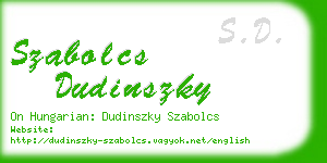 szabolcs dudinszky business card